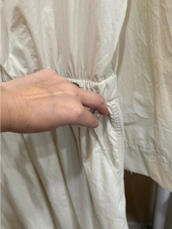 Zara White Shirt Dress Midi Button Front Size M - Picture 4 of 6